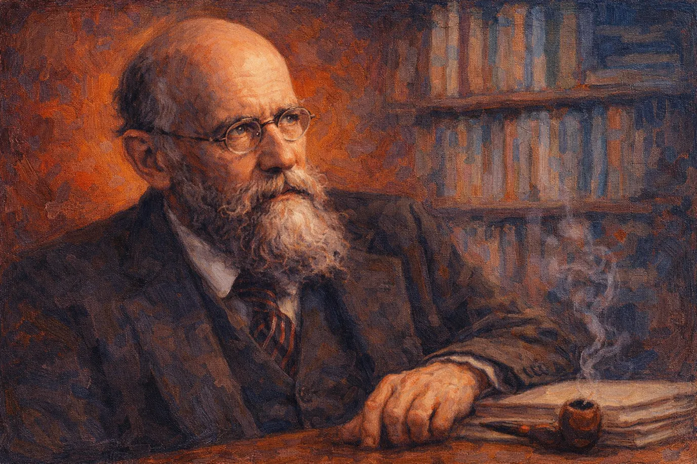 Portrait fictif d'Alexius Meinong, philosophe autrichien ; cette image imaginaire ne représente pas le philosophe réel.