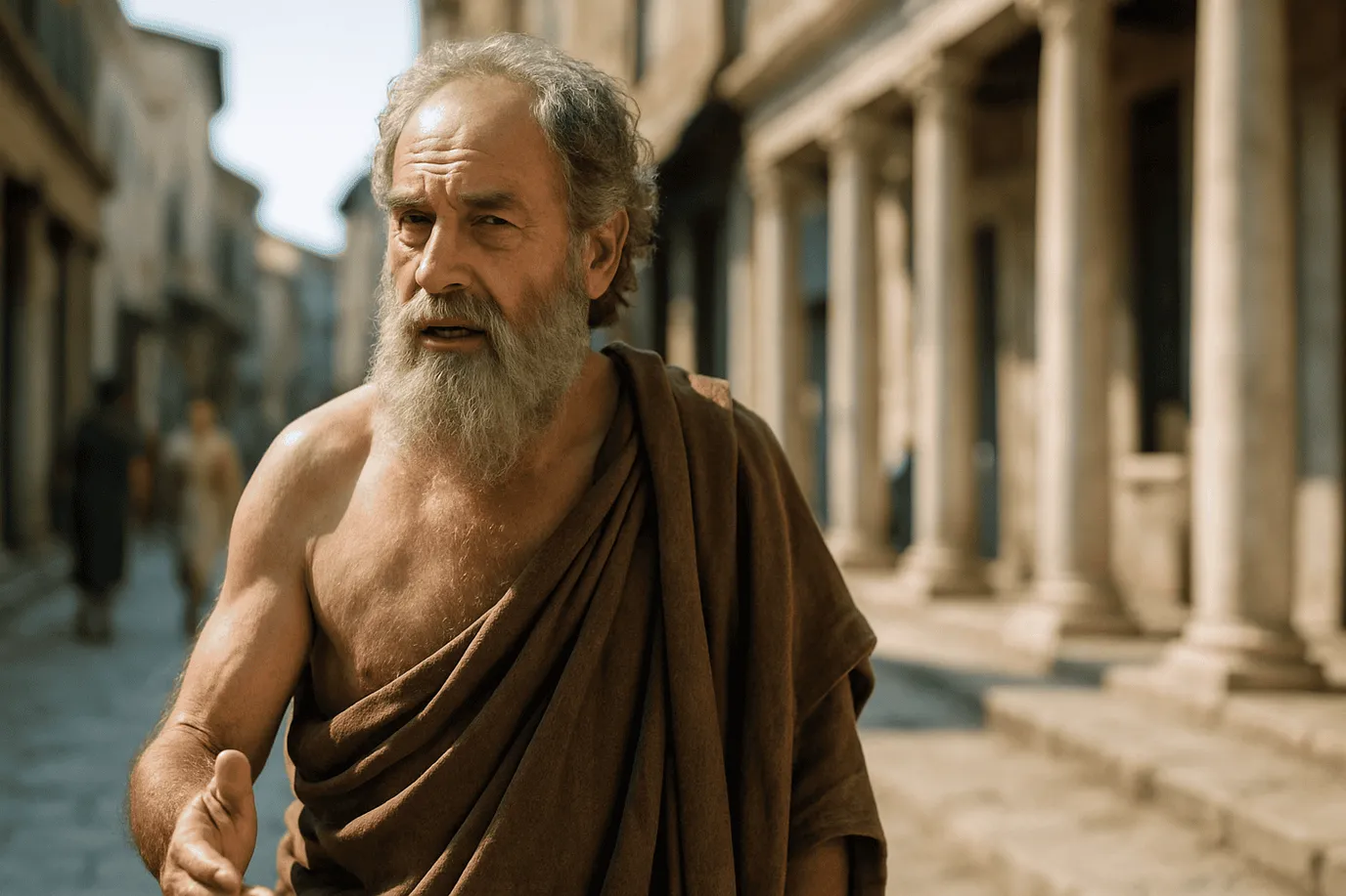 Image fictive et imaginaire d'Ariston de Chios, ne représentant pas le philosophe réel