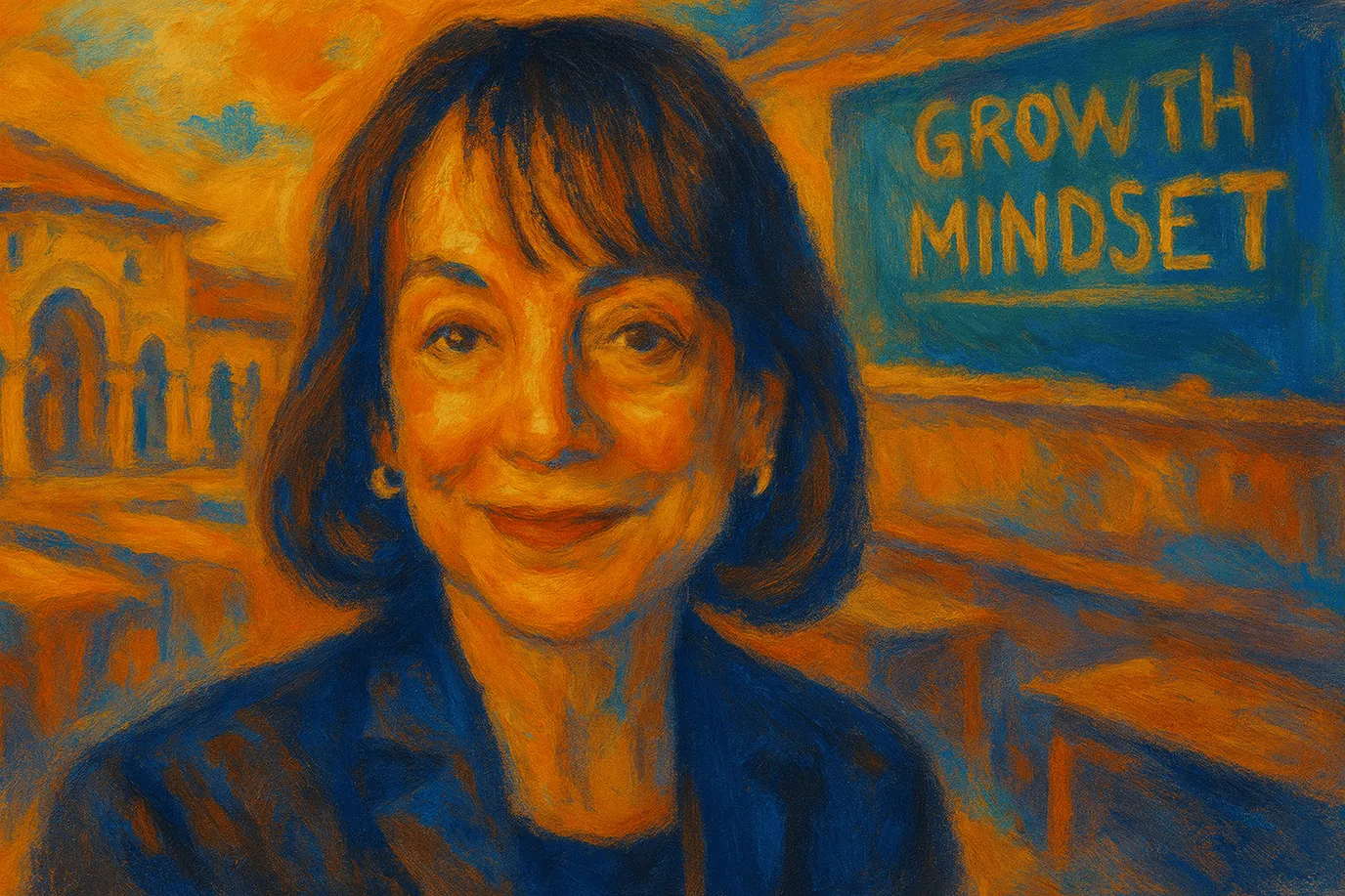 Image fictive de Carol Dweck, représentation imaginaire ne correspondant pas à la personne réelle