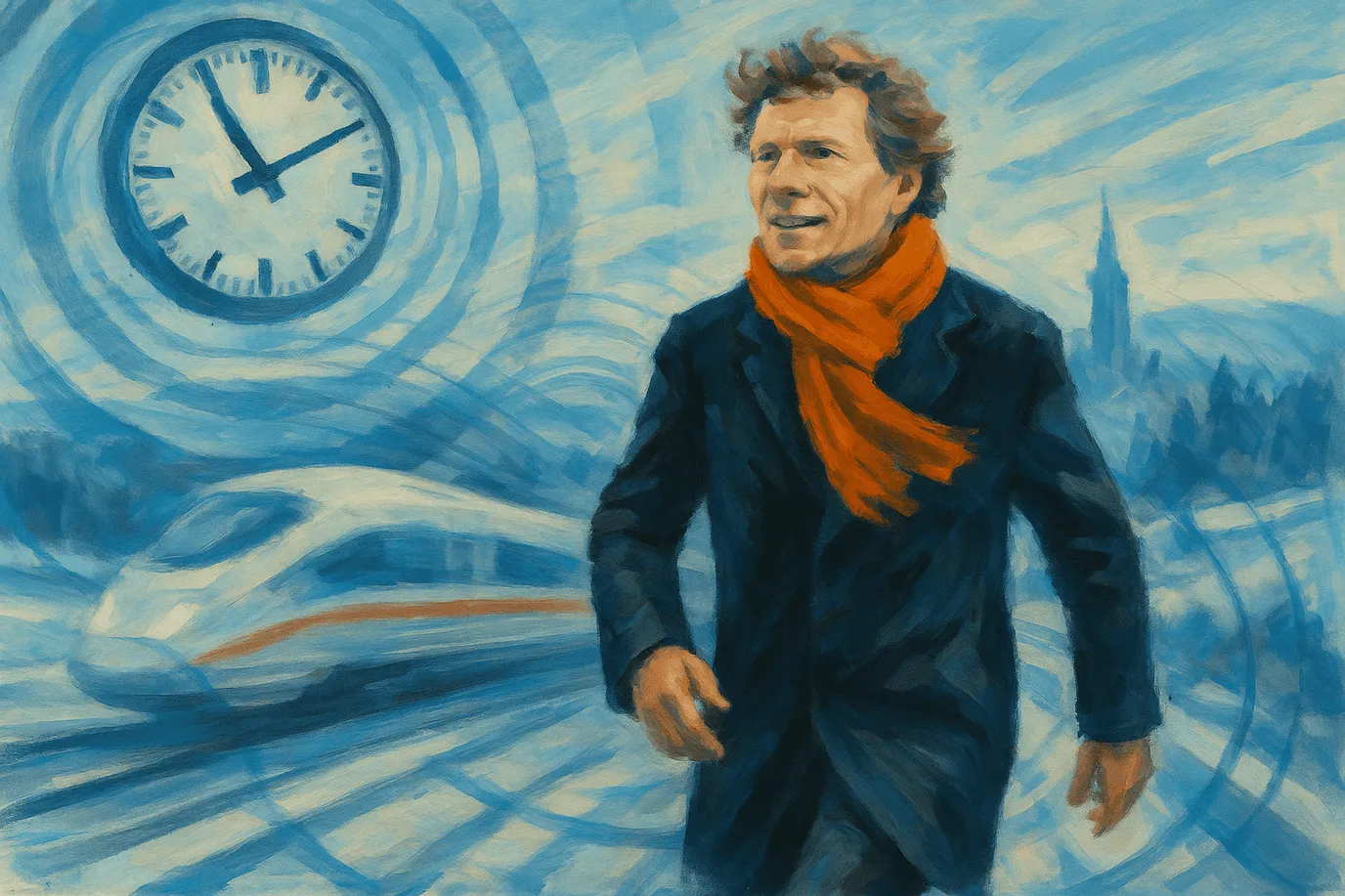 Représentation fictive et imaginaire de Hartmut Rosa, philosophe et sociologue allemand contemporain, cette image ne le représente pas réellement.