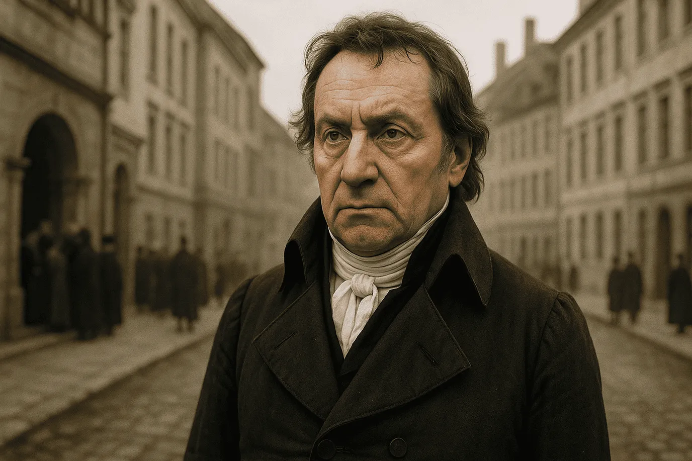 Portrait imaginaire de Johann Gottlieb Fichte, philosophe allemand de l'idéalisme, cette représentation fictive ne correspond pas à son apparence réelle