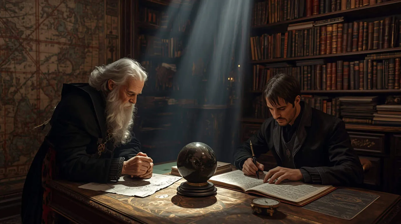 John Dee, mathématicien et philosophe élisabéthain, basé sur le sujet de l'article. L'image est imaginaire et non une représentation réelle.