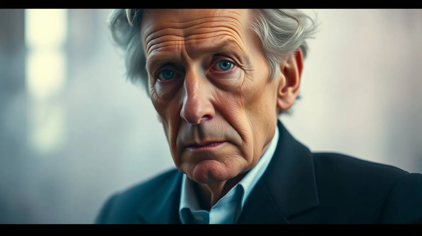 Portrait imaginaire du philosophe autrichien Ludwig Wittgenstein, penseur du langage et de la logique qui a révolutionné la philosophie analytique. Cette image est fictive et ne représente pas le personnage historique réel.