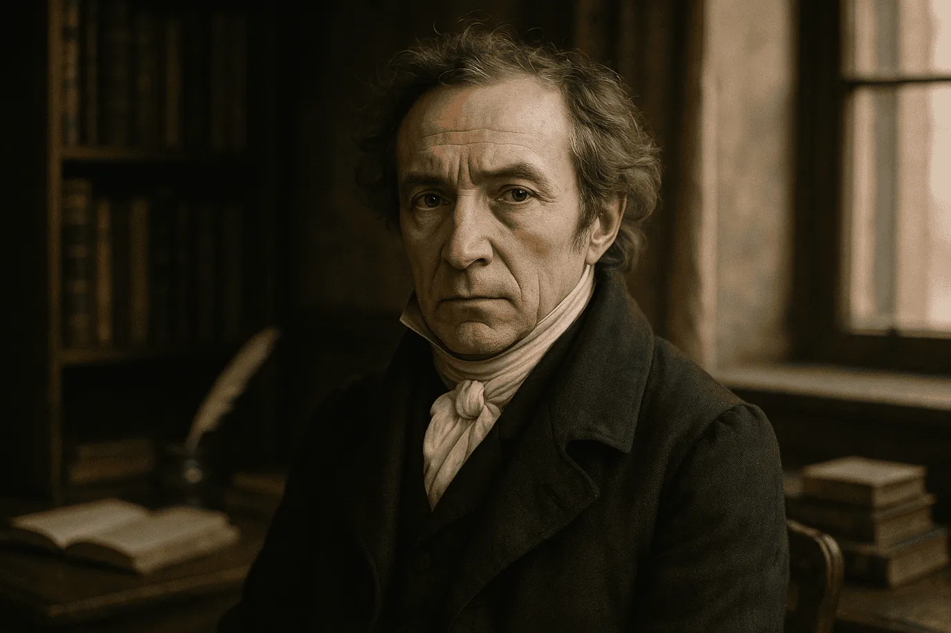 portrait fictif du philosophe - ne représente pas la réalité