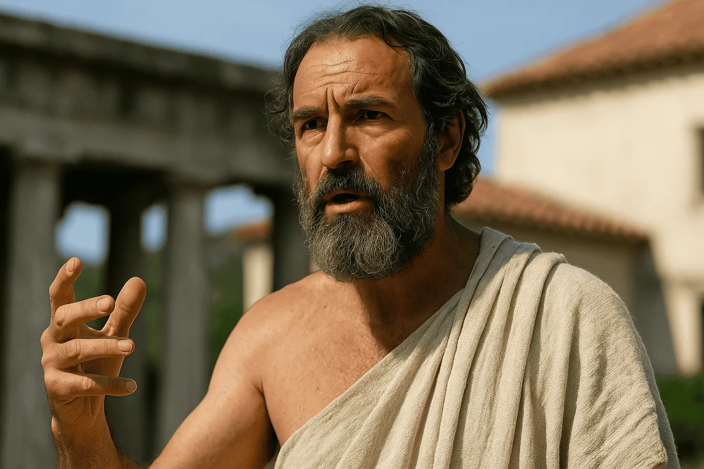 Image fictive et imaginaire de Ménestor de Sybaris, ne représentant pas le philosophe pythagoricien réel