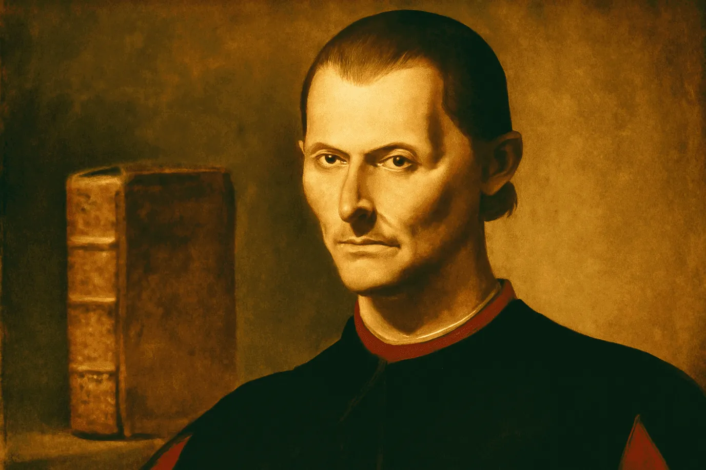 Portrait fictif de Nicolas Machiavel, penseur politique florentin de la Renaissance, théoricien du réalisme politique et de la raison d'État