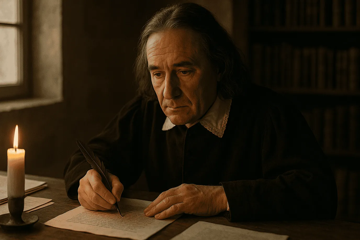 Image fictive et imaginaire de Pierre de Fermat, ne représentant pas le mathématicien et philosophe réel