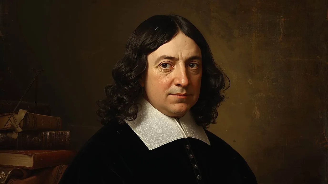 Portrait de René Descartes, philosophe et mathématicien français, père de la philosophie moderne et créateur de la méthode cartésienne