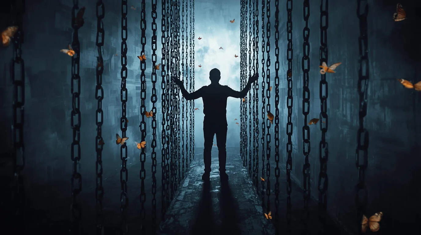 image représentant le concept d'emprisonnement mental