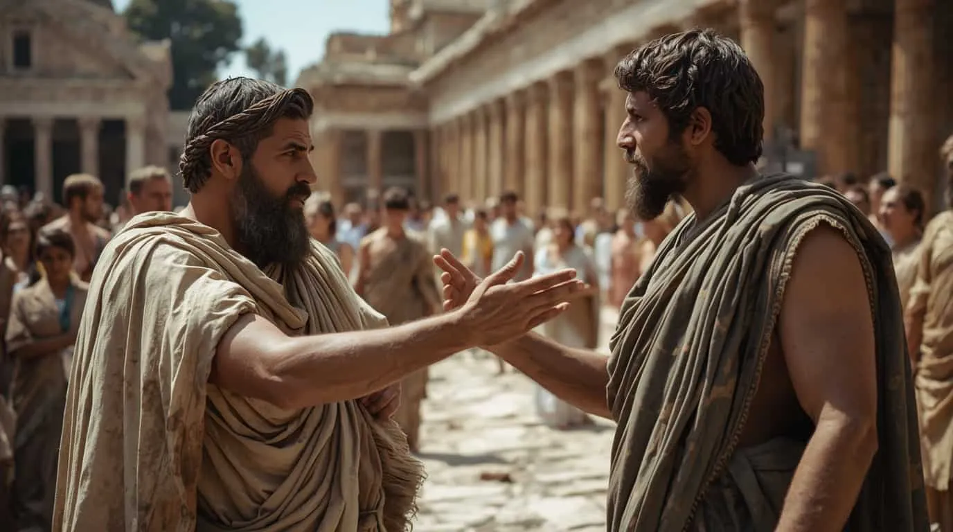 Deux philosophes discutant