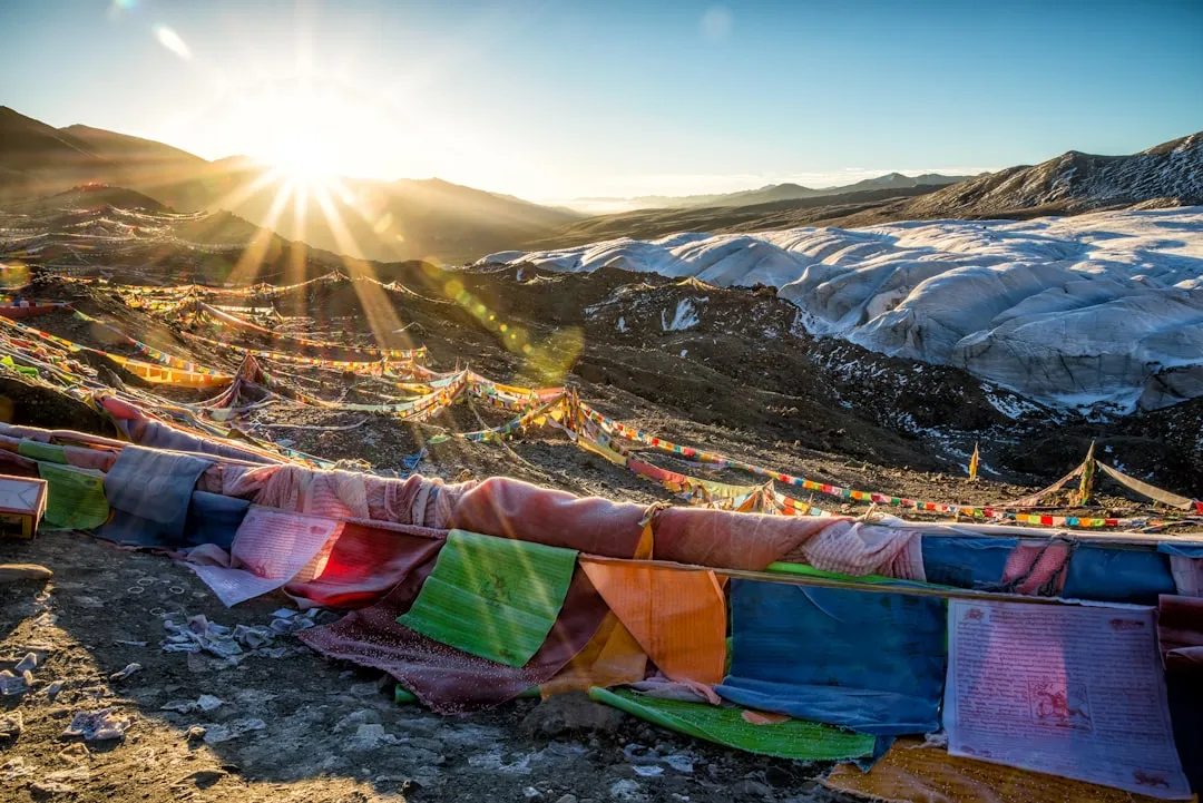 Photo Tibetan prayer flags